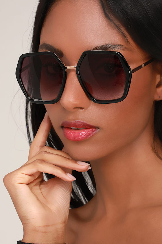 Be Alright Black Oversized Sunglasses 1