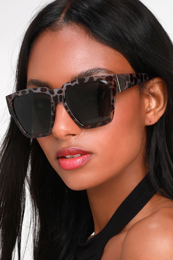 Cute Grey Sunglasses Tortoise Sunglasses Chunky Sunglasses Lulus