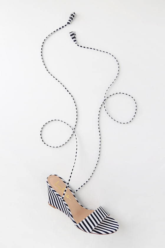 lace up white wedges