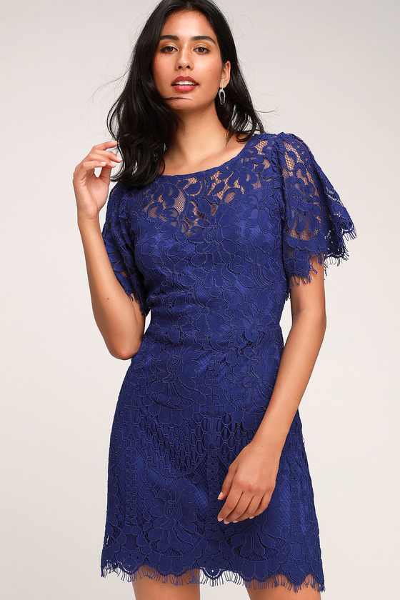 royal blue dress short sleeve