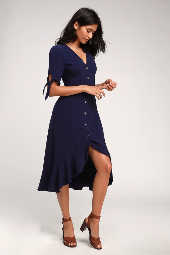 Navy Button Dress Online Hotsell, UP TO 62% OFF | www 