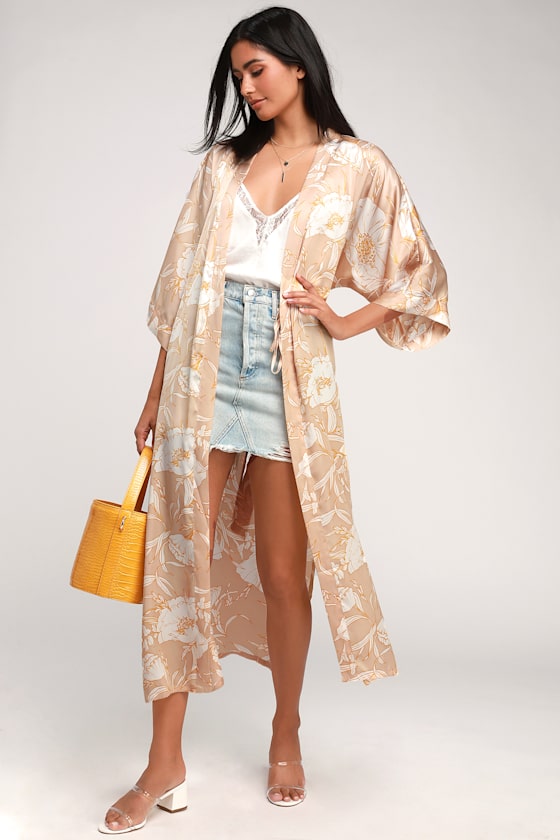 satin duster robe