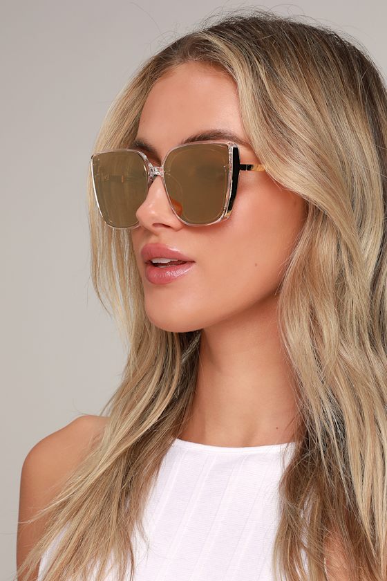 Chic Clear Sunglasses Frameless Sunglasses Clear Sunnies Lulus