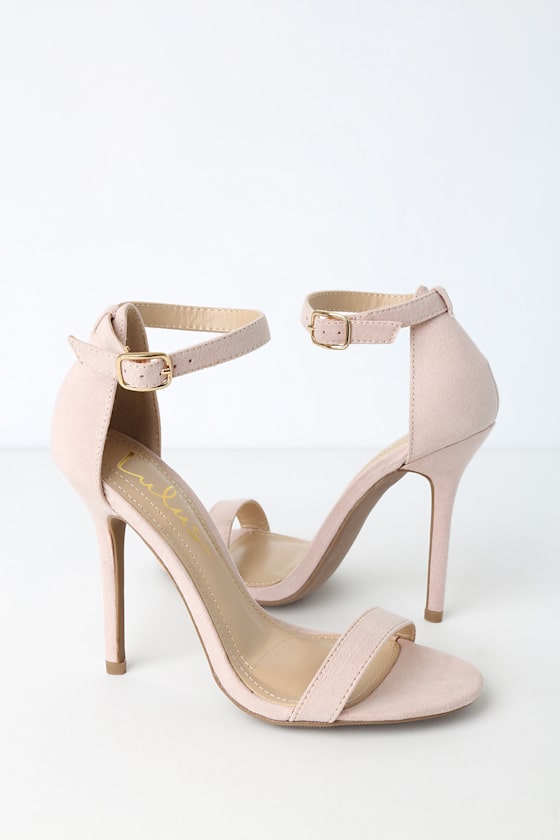 Elsi Nude Single Strap Heels 5