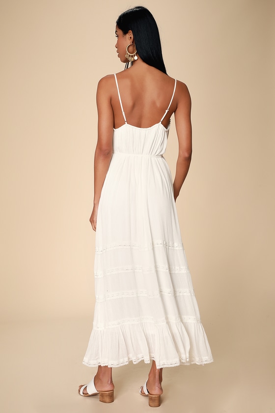 White Maxi Dress - Lace Dress - Maxi Dress - Lace Maxi Dress