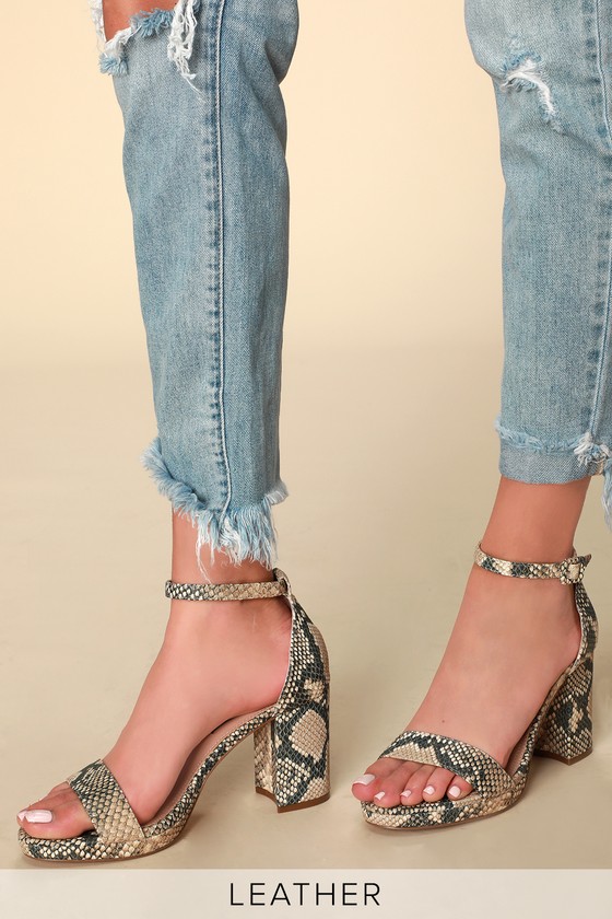 steve madden snake print heels