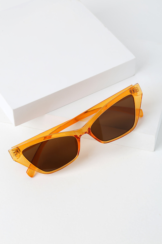 Riley Orange Translucent Cat-Eye Sunglasses 2