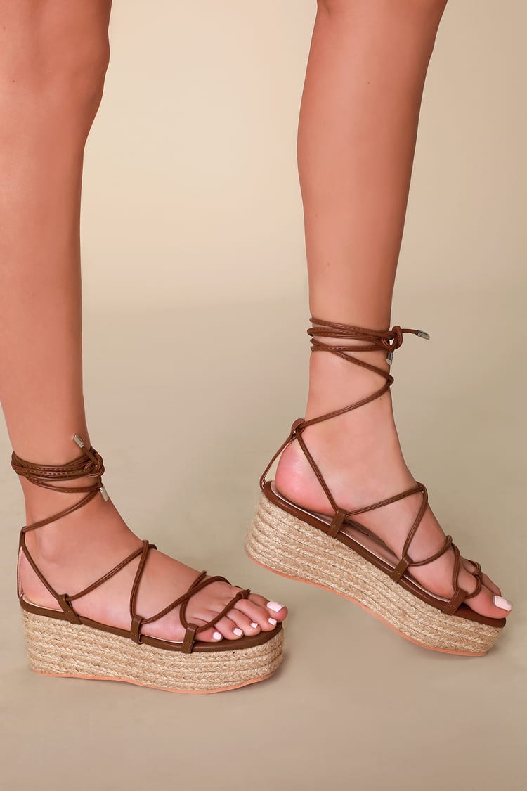 Hysterisk morsom Surichinmoi aborre Cute Tan Lace-Up Sandals - Espadrille Sandals - Espadrilles - Lulus