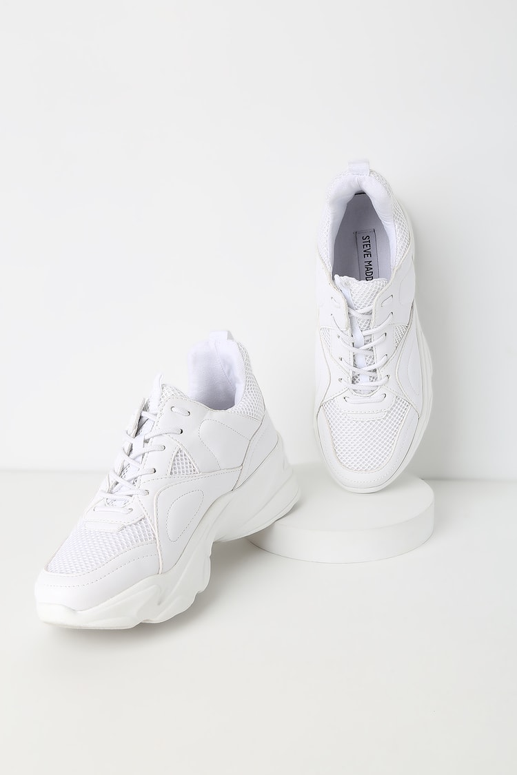 Steve Madden Movement White Sneakers - Dad Lulus