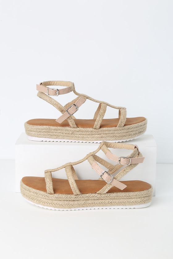 Creekside Beige Flatform Espadrille Sandals