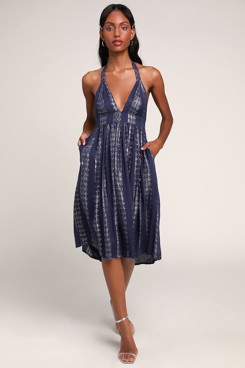 Evening Dress Monsoon Navy Blue Dress Lace Dress Monsoon Eliza Dress Lovely  Navy Blue Dress Metallic