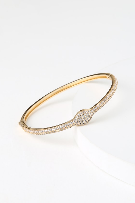 Glam Gold Bracelet - Rhinestone Bracelet - CZ Rhinestone Bracelet