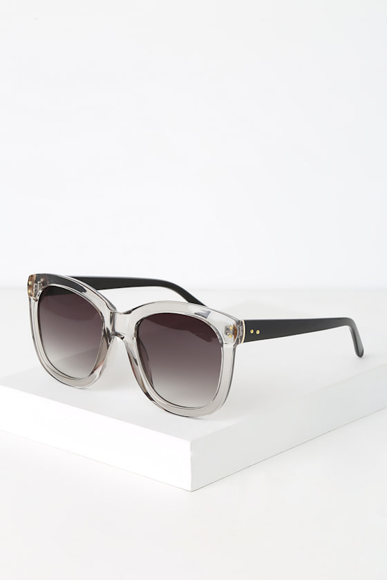 Talk About Me Clear Grey Sunglasses 1