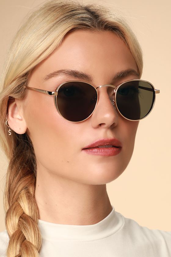 Brown and Grey Sunglasses SideShield Sunglasses Wire Sunnies Lulus