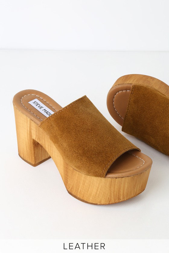 Steve Madden Playdate - Chestnut Heels - Wooden Platform Heels - Lulus