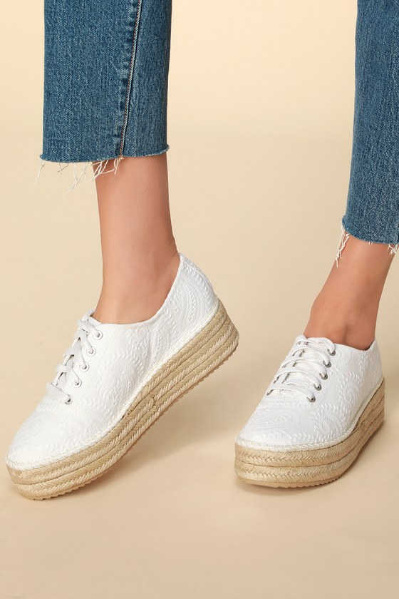 White on sale sneakers espadrille