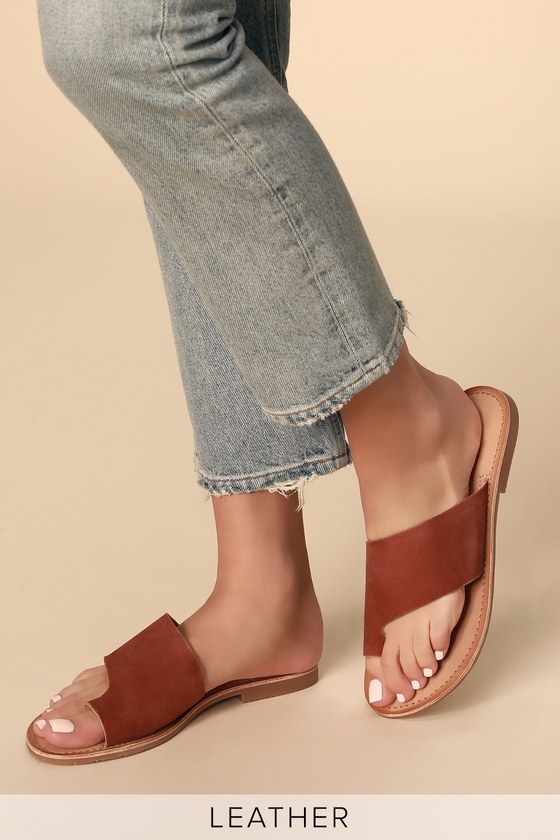 Chinese Laundry Gemmy - Brick Sandals - Suede Leather Sandals - Lulus