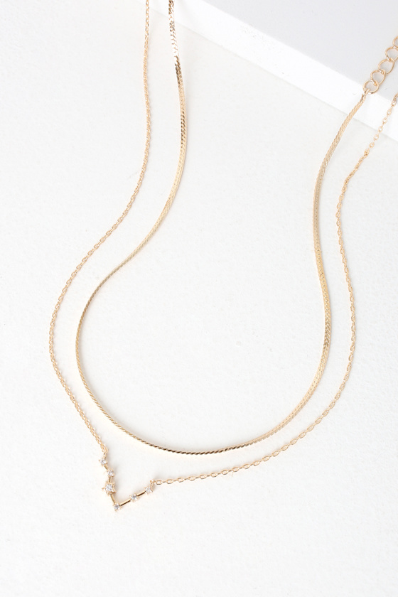 In the Stars Gold Pisces Layered Constellation Necklace 2