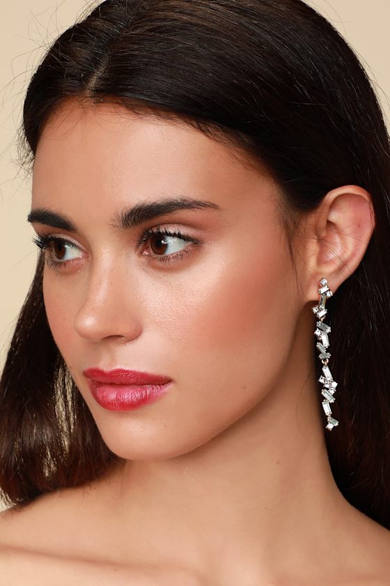 Verdad Gold Rhinestone Drop Earrings 4