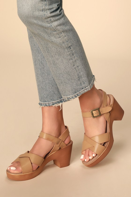 Nude clog sales sandals