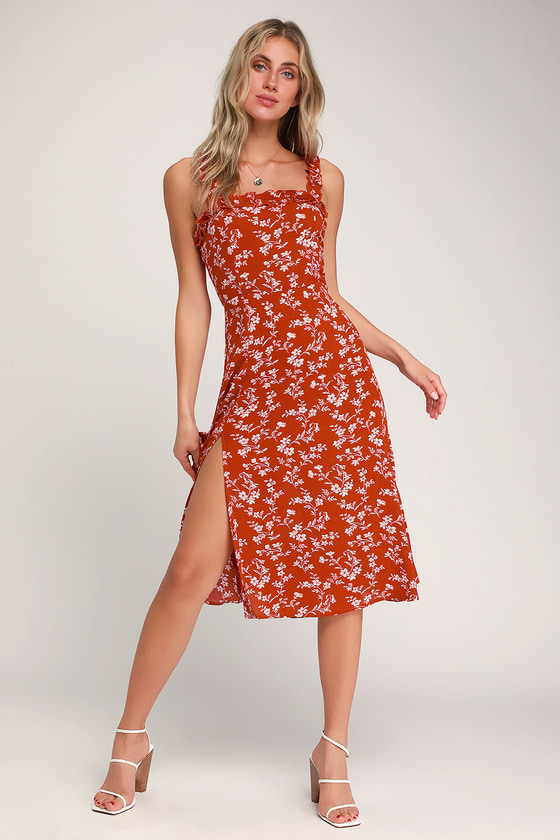 Red And White Floral Midi Dress Top Sellers, UP TO 54% OFF | www 