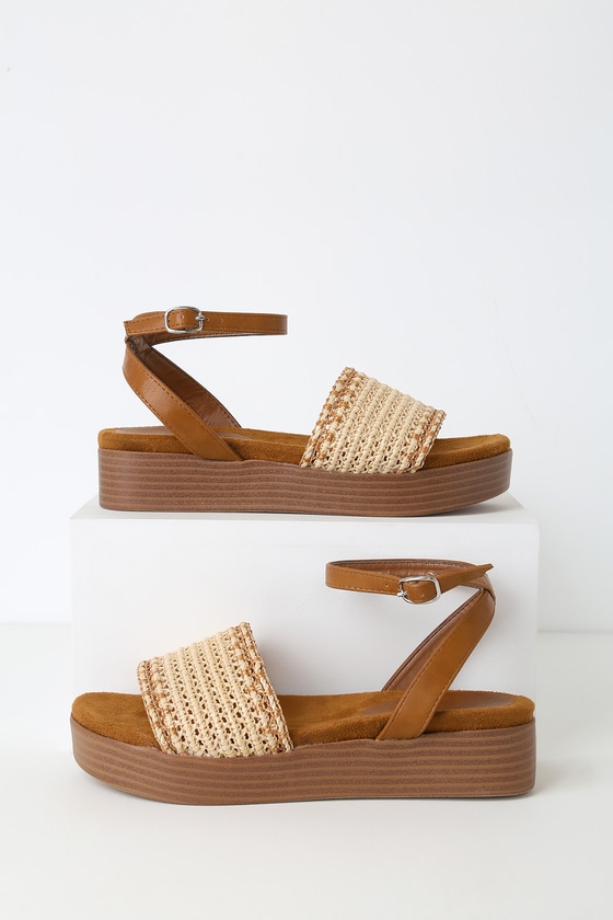 white and tan sandals