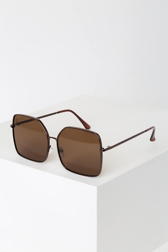 Noella Brown Square Oversized Sunglasses 1