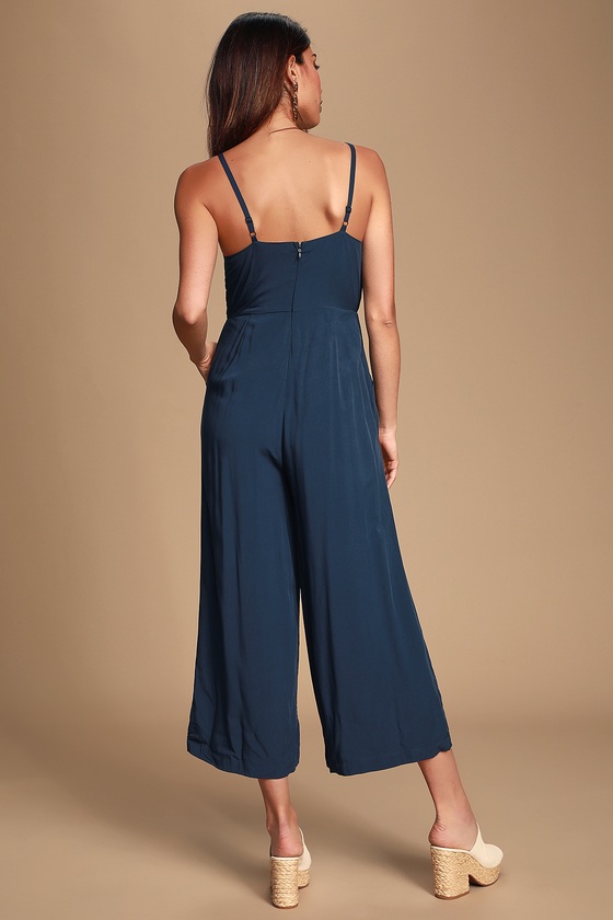 navy lace jumpsuit