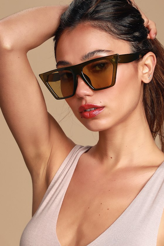 Best Life Olive Green Shield Sunglasses 1