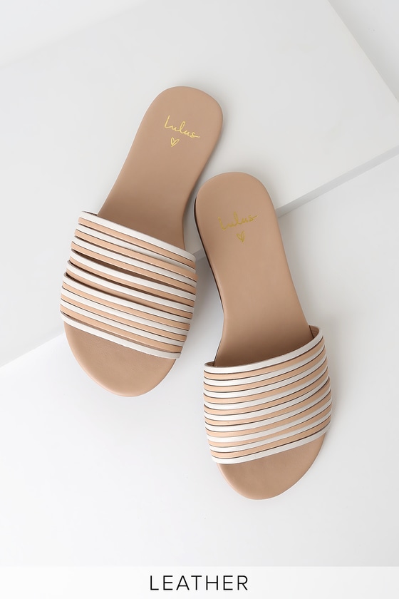 strappy slide sandals