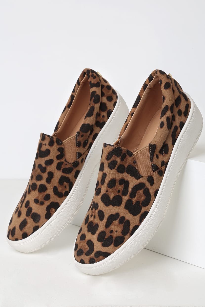 Leopard Suede Sneakers - Slip-On Sneakers - Sneakers - Lulus
