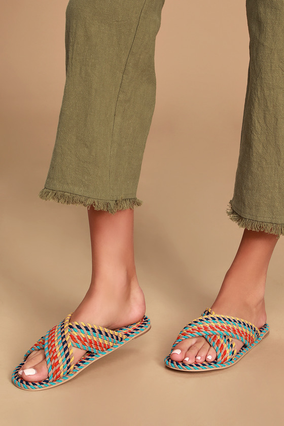rainbow rope sandals