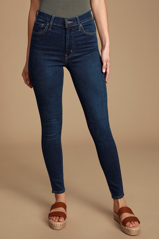 levi's dark wash skinny jeans