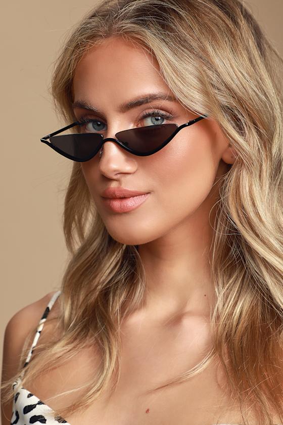 Clifton Black Mini Cat-Eye Sunglasses 5