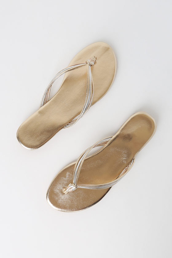 Riannon Metallic Multi Flat Thong Sandals 1