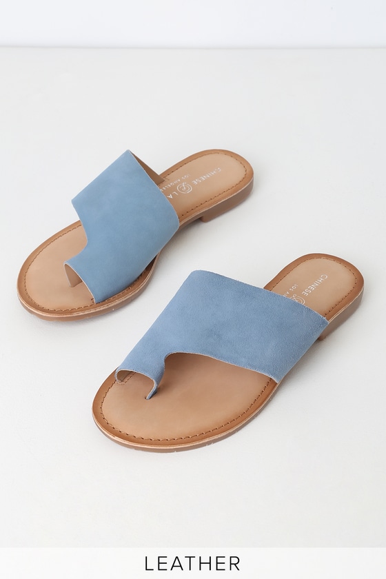 Chinese Laundry Gemmy - Blue Sandals - Blue Suede Sandals - Lulus