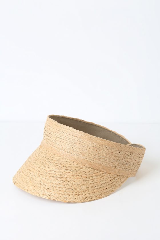 Cresta Beige Raffia Visor 2