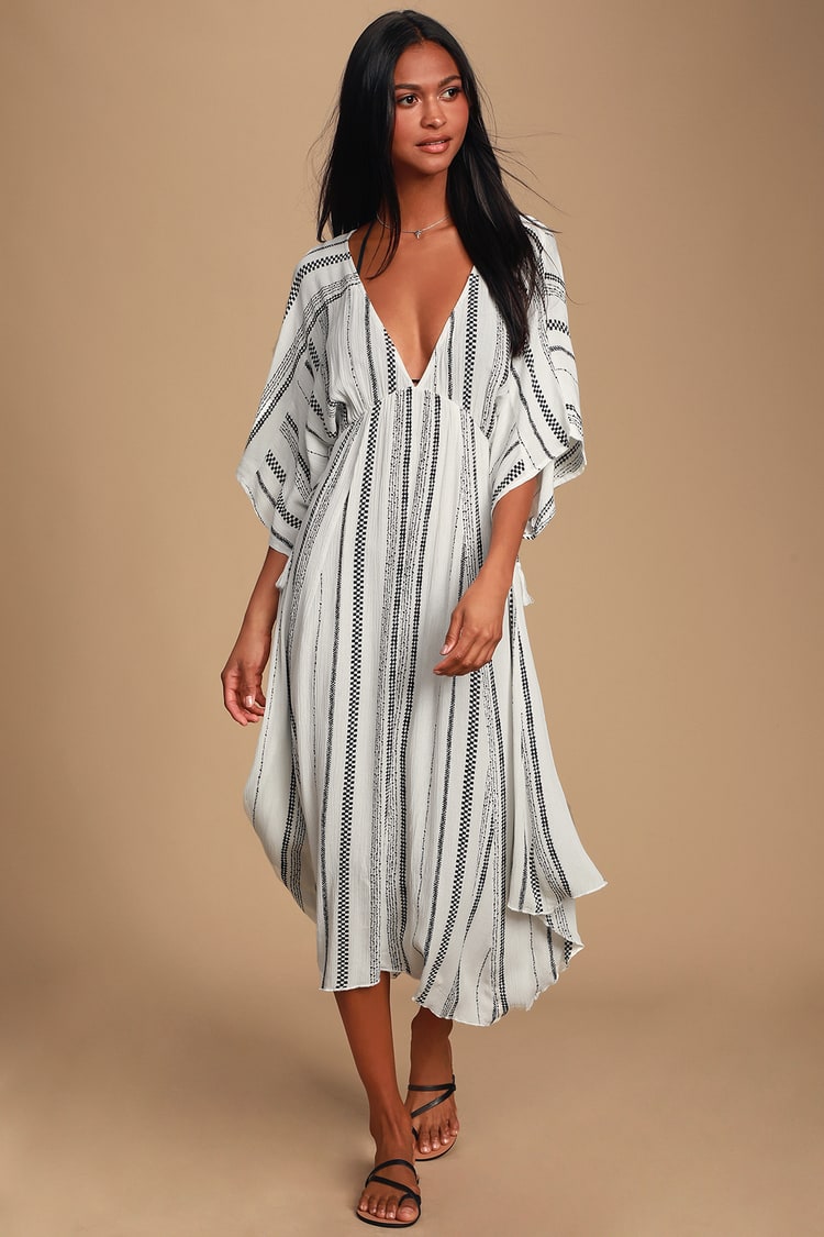 Cute Striped Cover-Up - Black and White Cover-Up - Swim Cover-Up - Lulus