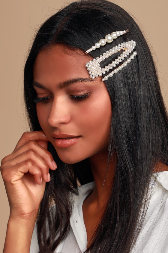 black pearl hair pins