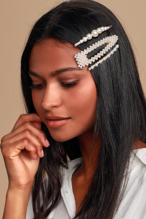 Paula Gold and Pearl Hair Pin Set 1
