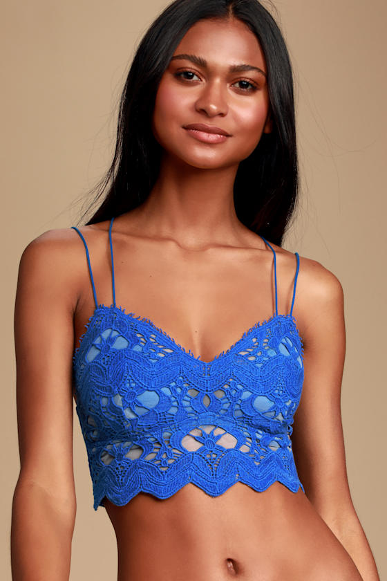 Ilektra Royal Blue Lace Bralette 2