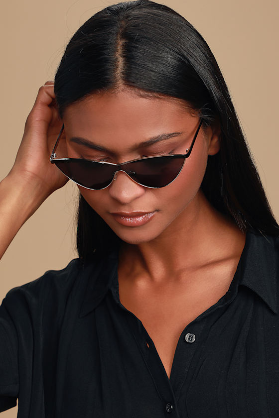 Boyce Black Small Cat-Eye Sunglasses 1