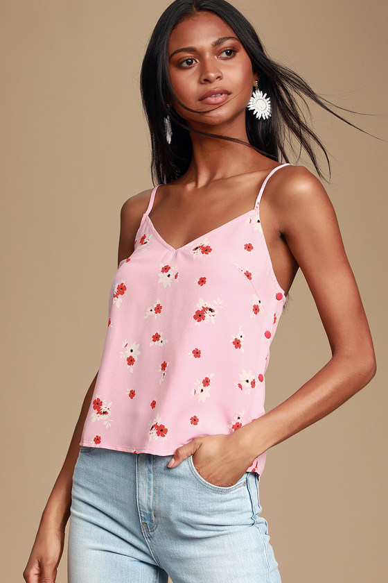 Sweet Thinking Floral Print Cami Top