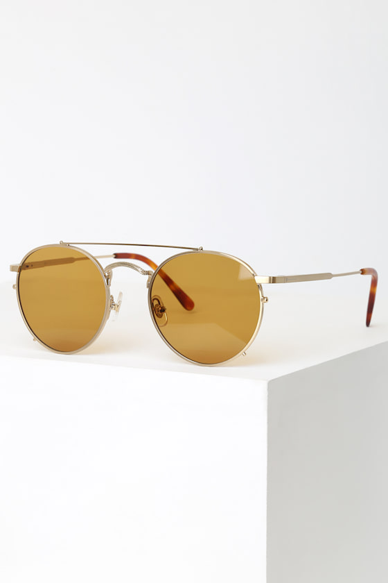 The Tuff Safari Gold Round Aviator Sunglasses 2