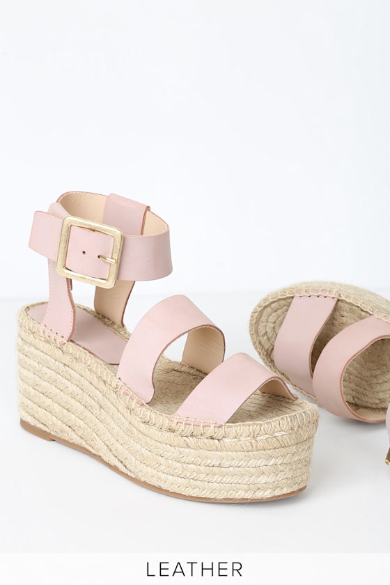 pink platform espadrille sandals