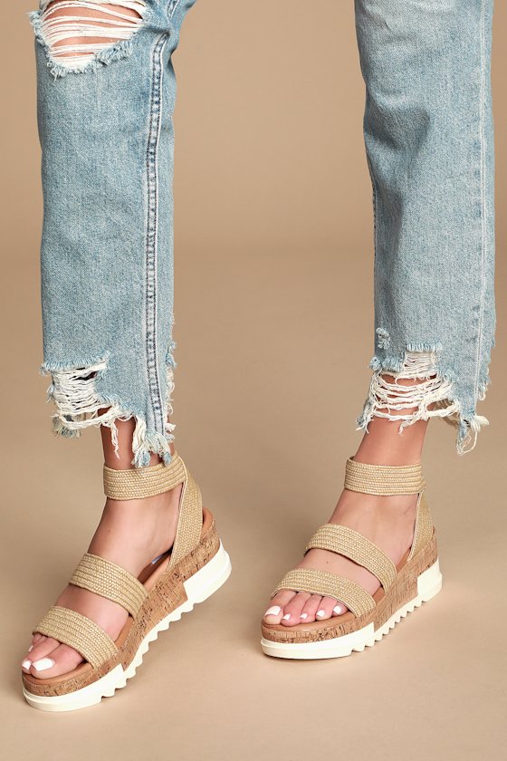 Bandi Natural Raffia Platform Sandals 2