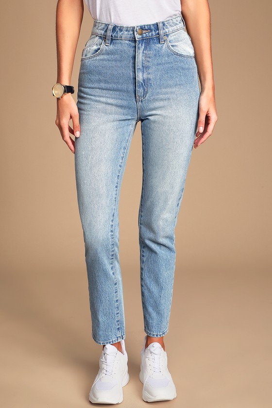 light blue high waisted pants