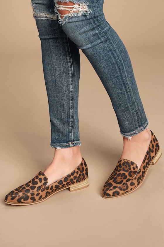 Sevlin Leopard Print Suede Loafers 4