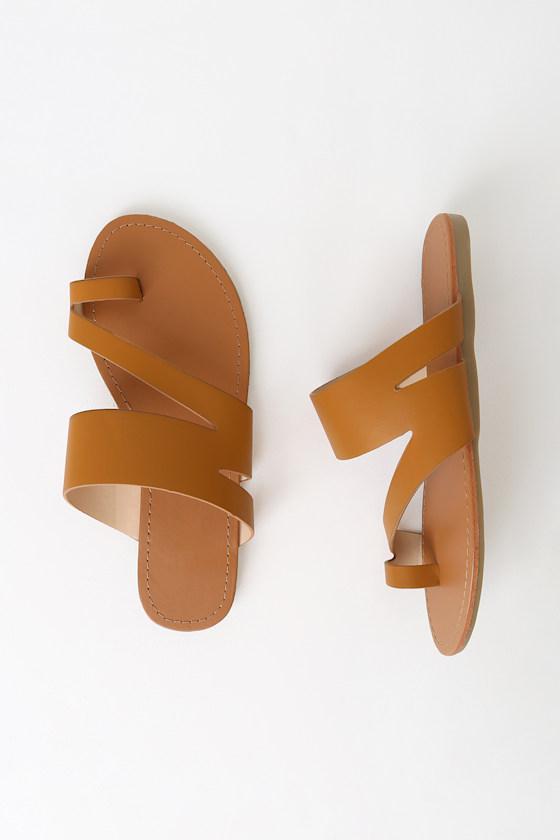 Tegan Camel Flat Sandals 2