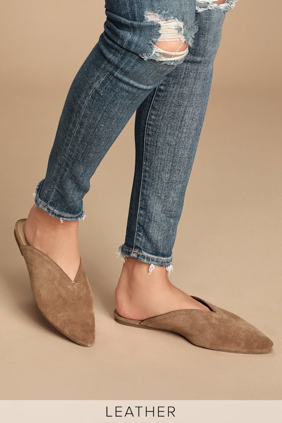 Splendid Hanford Suede Leather Mules PointedToe Mules